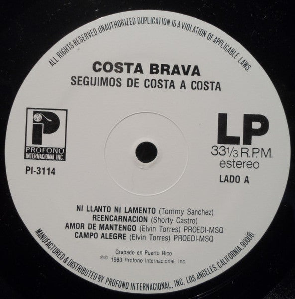 Costa Brava : Seguimos De Costa A Costa! (LP, Album)