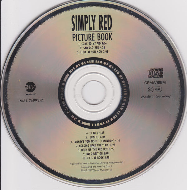 Simply Red - Picture Book (CD, Album, RE, RM) - De Platen Aap – Vinylwinkel in Brielle & online webshop voor muziekliefhebbers