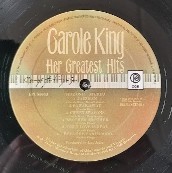 Carole King : Her Greatest Hits - Songs Of Long Ago (LP, Comp)