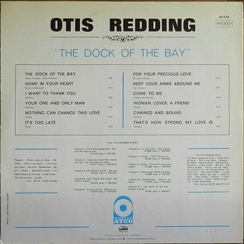Otis Redding : The Dock Of The Bay (LP, Album, Comp, RE)