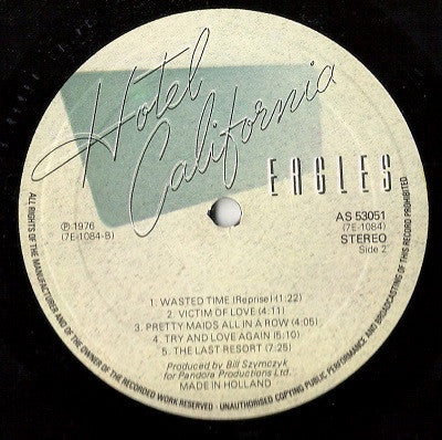 Eagles - Hotel California (LP, Album, Gat) - De Platen Aap – Vinylwinkel in Brielle & online webshop voor muziekliefhebbers