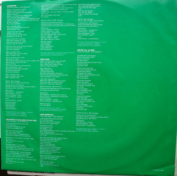 Boz Scaggs : Hits! (LP, Comp)