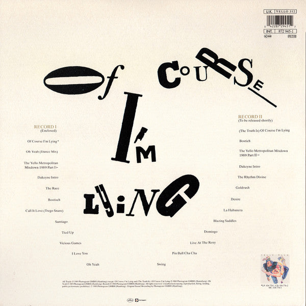 Yello : Of Course I'm Lying (12", 1/2)