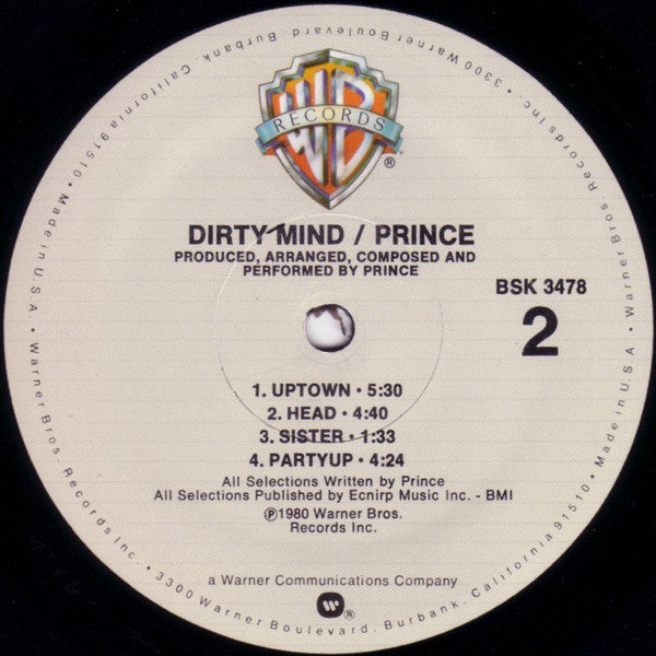 Prince : Dirty Mind (LP, Album, Win)