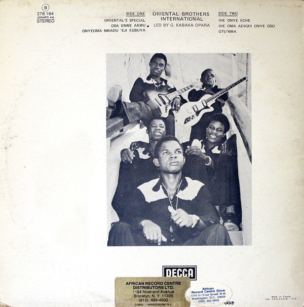 Oriental Brothers International : Oriental Brothers International (LP, Album)
