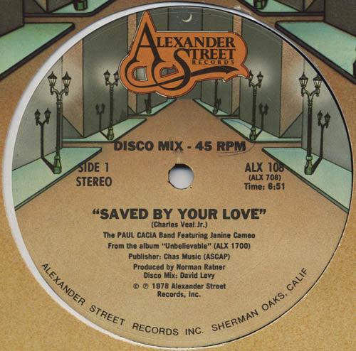 Paul Cacia Band Featuring Janine Cameo : Saved By Your Love (12",45 RPM)