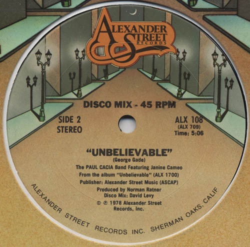 Paul Cacia Band Featuring Janine Cameo : Saved By Your Love (12",45 RPM)