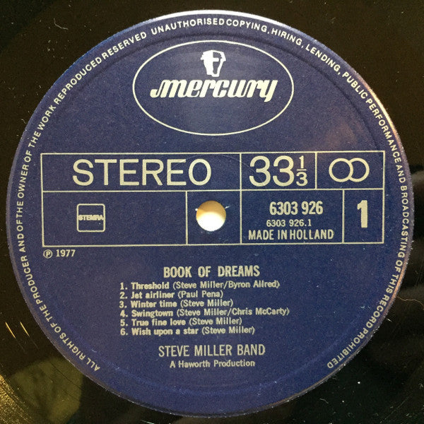 Steve Miller Band : Book Of Dreams (LP, Album)