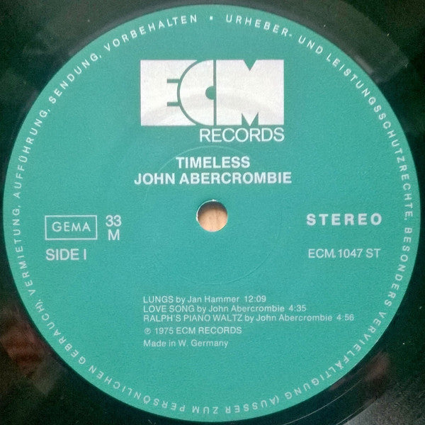 John Abercrombie, Jan Hammer, Jack De Johnette* : Timeless (LP, Album)