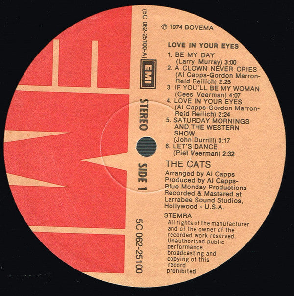 The Cats : Love In Your Eyes (LP, Album)