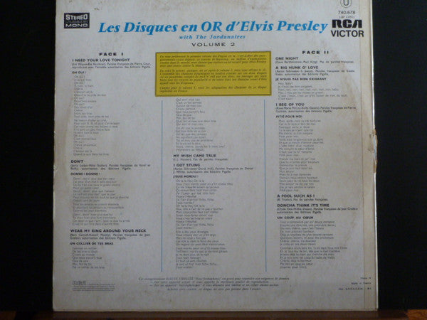 Elvis Presley : Elvis' Gold Records, Vol. 2 (LP,Compilation,Stereo)