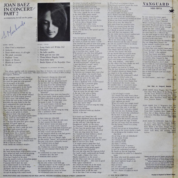 Joan Baez : In Concert Part 2 (LP, RE)