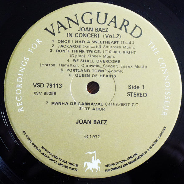 Joan Baez : In Concert Part 2 (LP, RE)