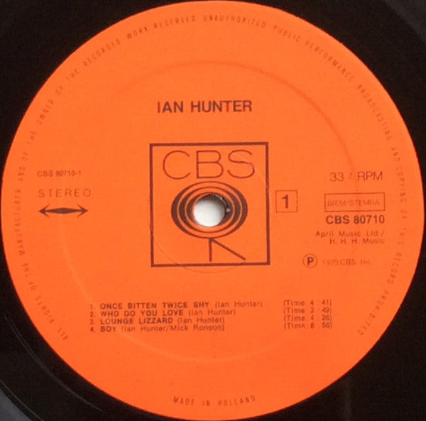 Ian Hunter : Ian Hunter (LP, Album)