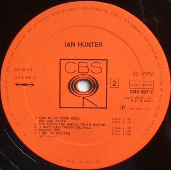 Ian Hunter : Ian Hunter (LP, Album)