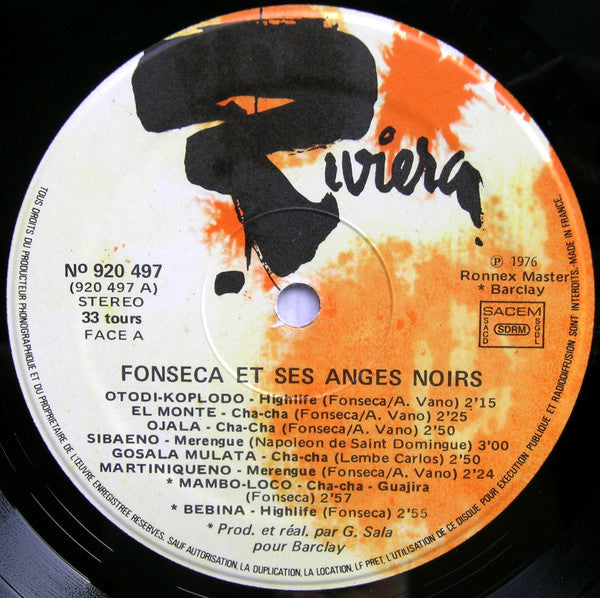 Fonseca Et Ses Anges Noirs : Fonseca Et Ses Anges Noirs (LP)