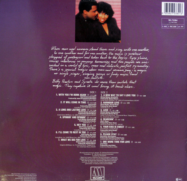 Billy Preston & Syreeta : The Most Beautiful Songs (LP, Comp, RE)