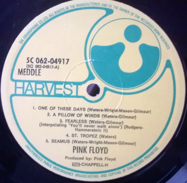 Pink Floyd : Meddle (LP, Album, Gat)