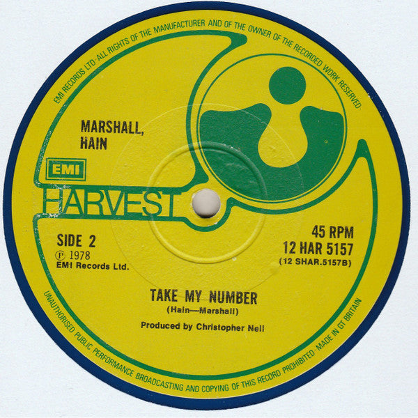 Marshall, Hain* : Dancing In The City (12", Blu)