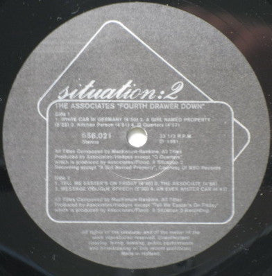 Associates* : Fourth Drawer Down (LP, Album, Comp, Gat)