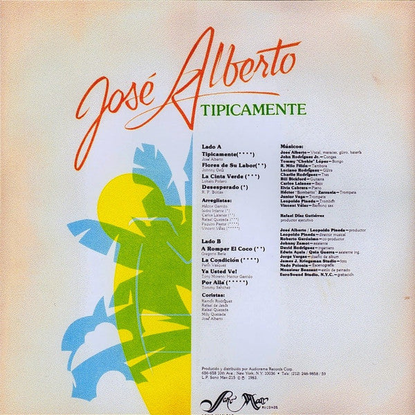 José Alberto* : Típicamente (LP, Album)