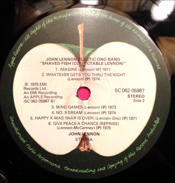 John Lennon / The Plastic Ono Band : Shaved Fish (LP, Comp)