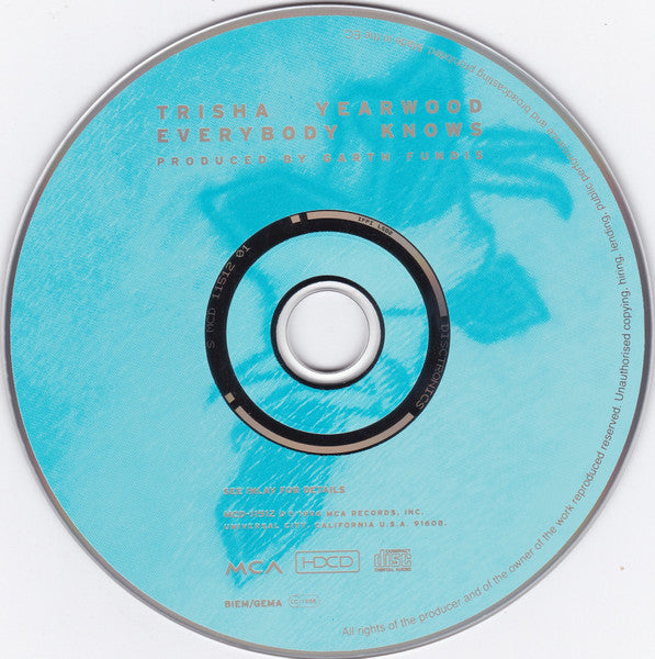 Trisha Yearwood - Everybody Knows (HDCD, Album) - De Platen Aap – Vinylwinkel in Brielle & online webshop voor muziekliefhebbers