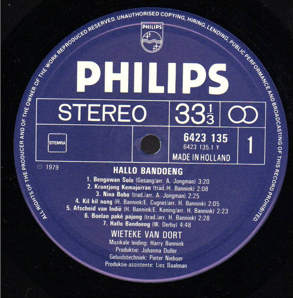 Wieteke van Dort : Hallo Bandoeng! (LP,Album,Stereo)