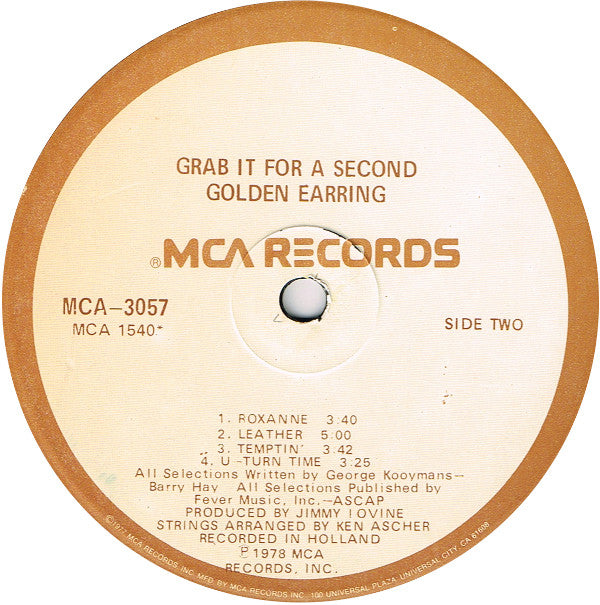 Golden Earring : Grab It For A Second (LP, Album, Glo)