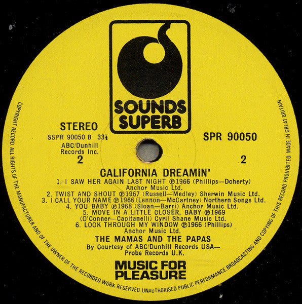 The Mamas & The Papas : Best Of The Mamas & The Papas - California Dreamin' (LP, Comp)
