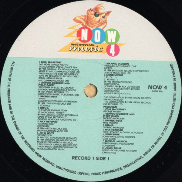 Various : Now That's What I Call Music 4 (2xLP, Album, Comp)