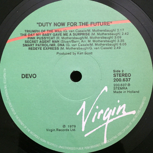 Devo : Duty Now For The Future (LP, Album, Emb)