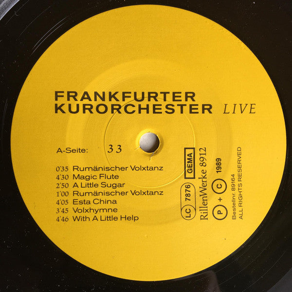 Frankfurter Kurorchester : Live (LP, Album)