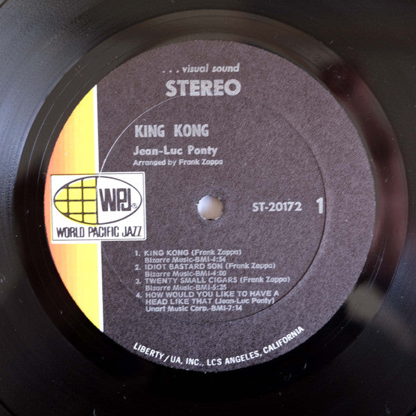 Jean-Luc Ponty : King Kong: Jean-Luc Ponty Plays The Music Of Frank Zappa (LP, Album, Vis)