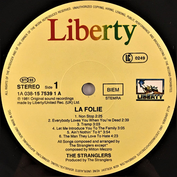 The Stranglers : La Folie (LP, Album, RE)