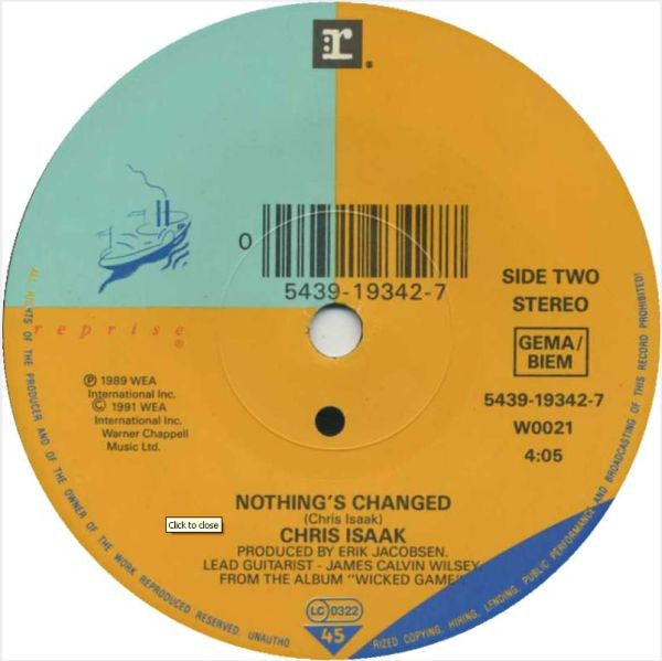 Chris Isaak : Dancin' (7", Single)