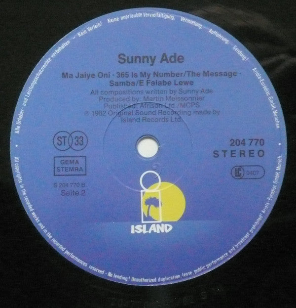 King Sunny Adé And His African Beats* : Juju Music (LP, Album)
