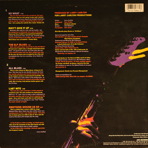 Larry Carlton : Last Nite (LP, Album)