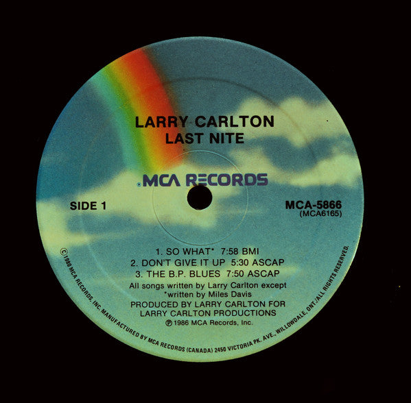 Larry Carlton : Last Nite (LP, Album)