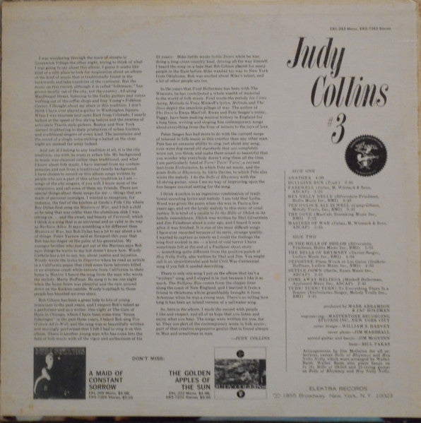 Judy Collins : Judy Collins #3 (LP, Album, RP)
