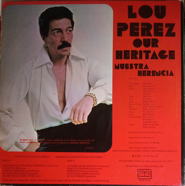 Lou Perez : Our Heritage - Nuestra Herencia (LP, Album)