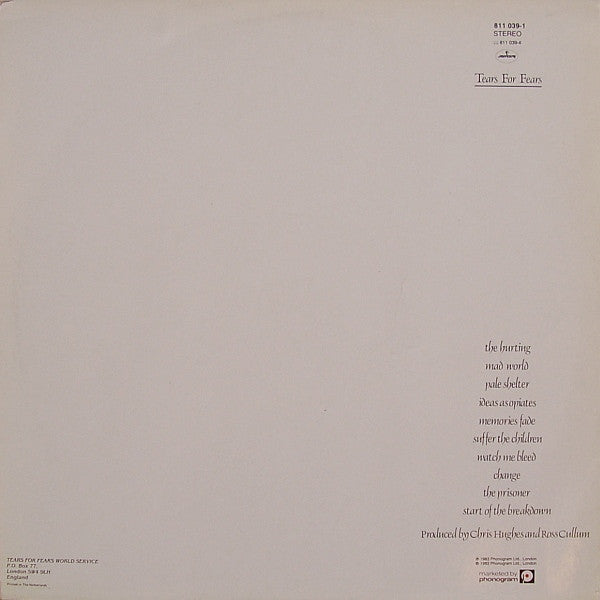 Tears For Fears : The Hurting (LP, Album)