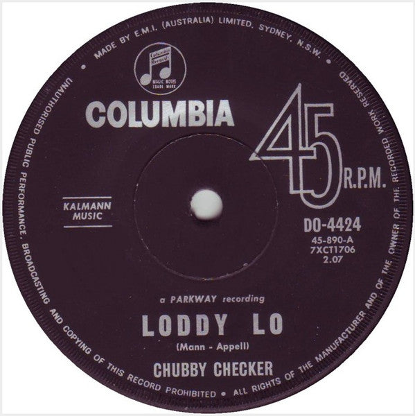 Chubby Checker : Loddy Lo (7", Single)