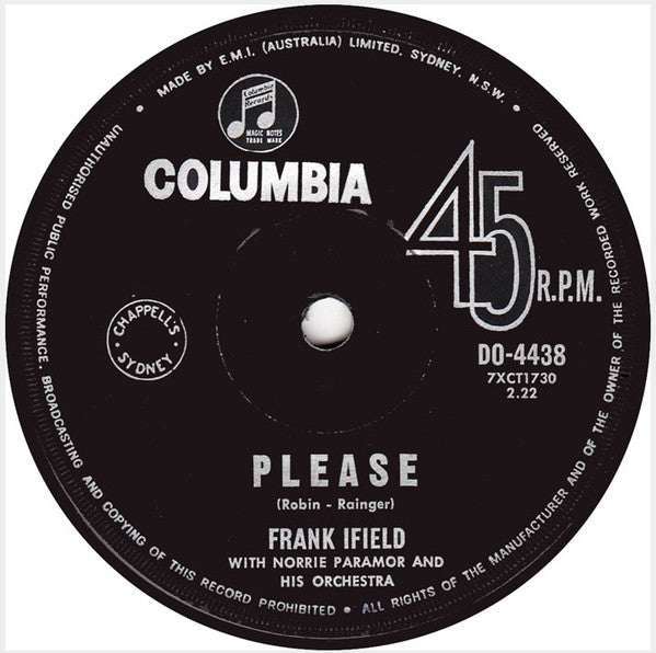 Frank Ifield : Please (7", Single)