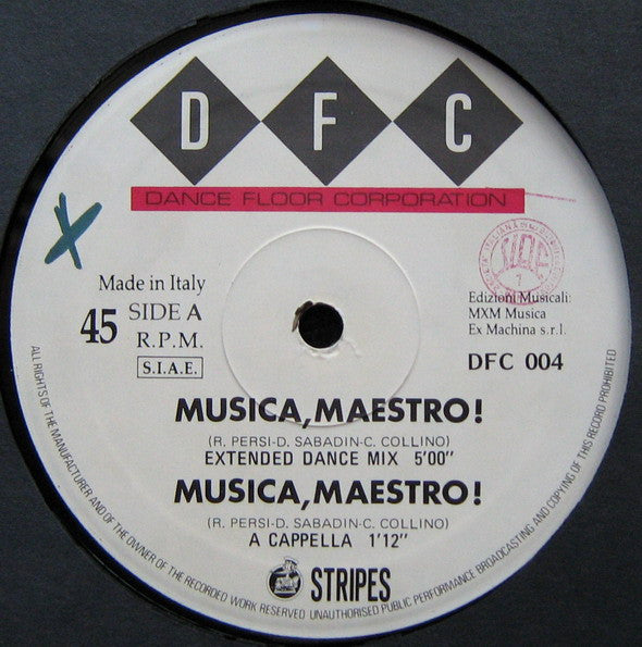 Stripes : Musica, Maestro! (12")