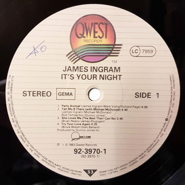 James Ingram : It's Your Night (LP,Album)