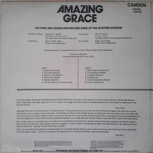 Scottish Division, The : Amazing Grace (LP)