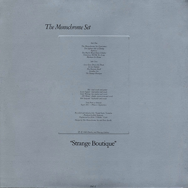 The Monochrome Set : "Strange Boutique" (LP, Album, Emb)