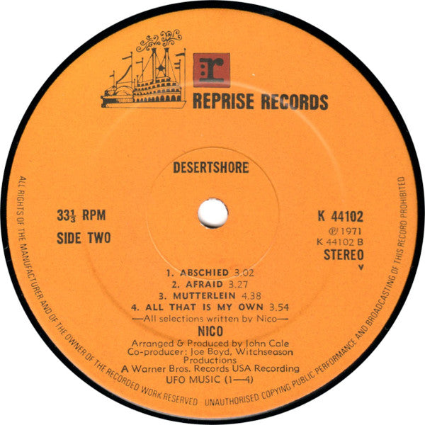 Nico (3) : Desertshore (LP, Album, RE, RP, tex)