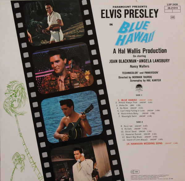 Elvis Presley : Blue Hawaii (LP, Album, RE)